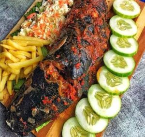 Barbecue Catfish With Chips