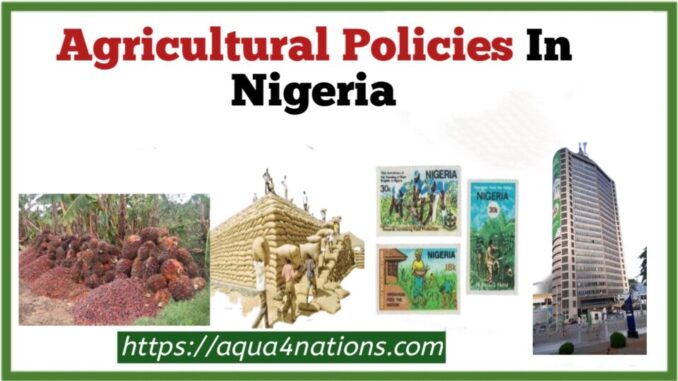 Agricultural Policies In Nigeria